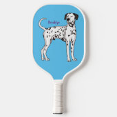 Dalmatische hondencartoon pickleball paddle (Achterkant)