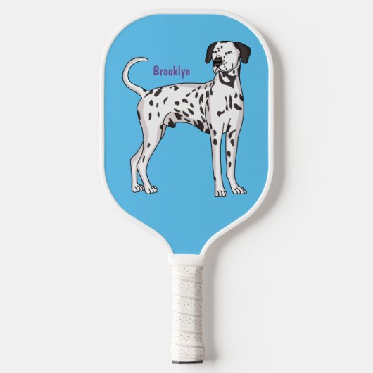 Dalmatische hondencartoon pickleball paddle (Voorkant)
