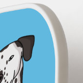 Dalmatische hondencartoon pickleball paddle (Links Detail)