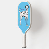 Dalmatische hondencartoon pickleball paddle (Links)