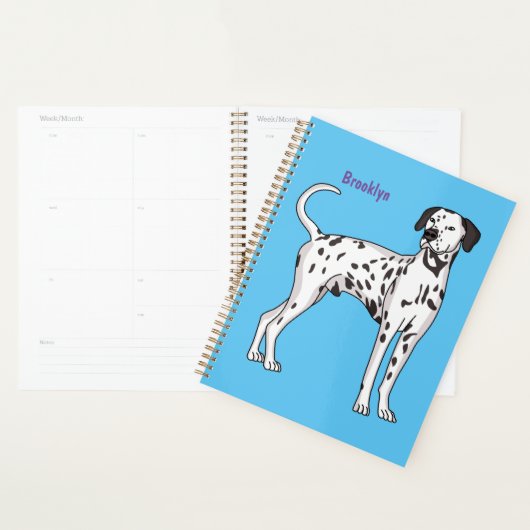 Dalmatische hondencartoon planner (Display)
