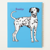 Dalmatische hondencartoon planner (Achterkant)