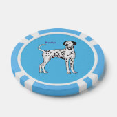 Dalmatische hondencartoon poker chips (Enkel)
