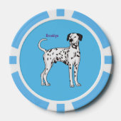Dalmatische hondencartoon poker chips (Voorkant)