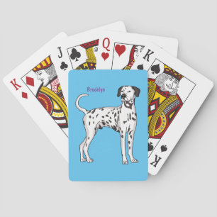 Dalmatische hondencartoon pokerkaarten