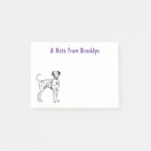 Dalmatische hondencartoon post-it® notes (Voorkant)
