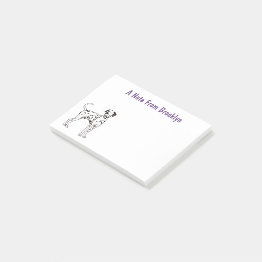 Dalmatische hondencartoon post-it® notes (Schuin)
