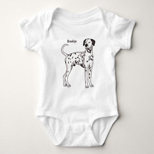 Dalmatische hondencartoon romper (Voorkant)