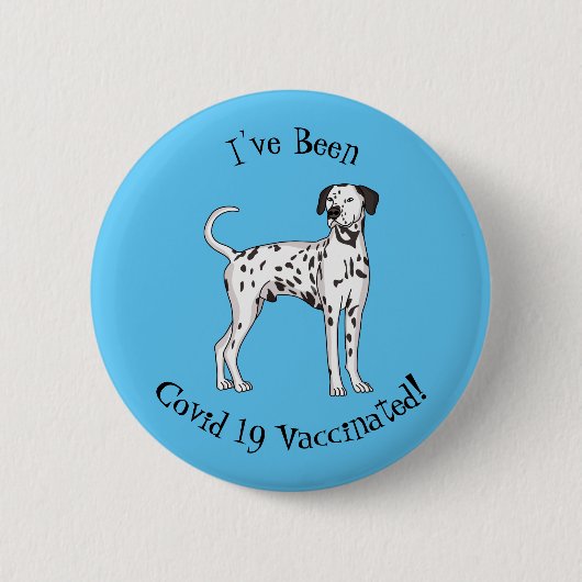 Dalmatische hondencartoon ronde button 5,7 cm (Voorkant)