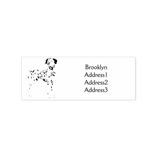 Dalmatische hondencartoon rubberstempel (Afrduk)