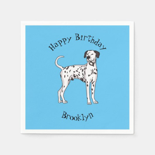 Dalmatische hondencartoon servet (Voorkant)