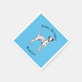 Dalmatische hondencartoon servet (Hoek)