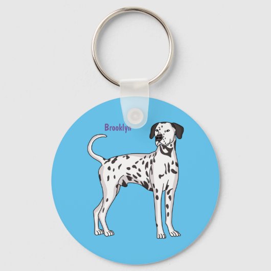 Dalmatische hondencartoon sleutelhanger (Voorkant)