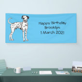 Dalmatische hondencartoon spandoek (Beurs)