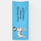 Dalmatische hondencartoon spandoek (Verticaal)