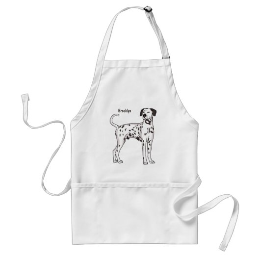 Dalmatische hondencartoon standaard schort (Voorkant)
