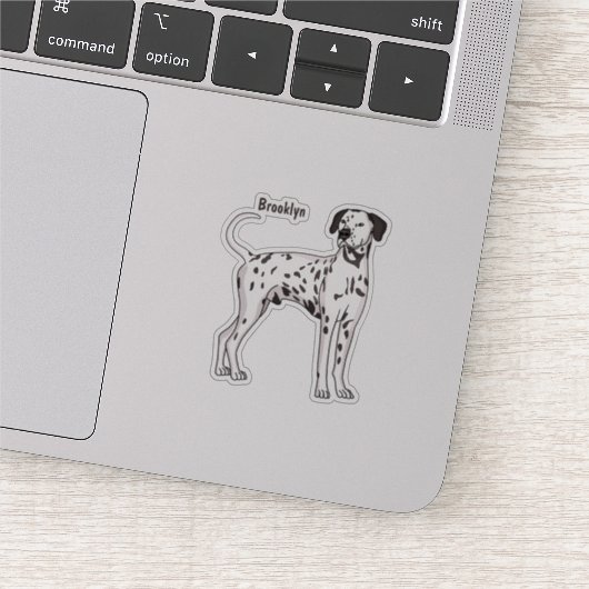 Dalmatische hondencartoon sticker (Detail)