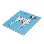 Dalmatische hondencartoon tegeltje (Zijkant)