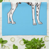 Dalmatische hondencartoon theedoek (Gevouwen)