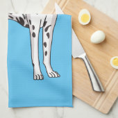 Dalmatische hondencartoon theedoek (Quarter Fold)