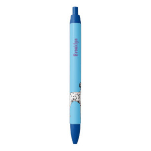 Dalmatische hondencartoon zwarte inkt pen