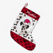  Dalmatische hondenhondenkerst met aangepaste hond Kleine Kerstsok (Voorkant (Hangend))