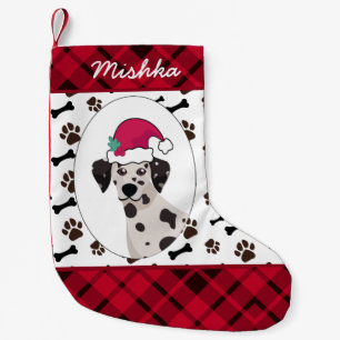  Dalmatische hondenhondenkerst met aangepaste hond Kleine Kerstsok