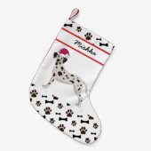 Dalmatische hondenhondenkerst met aangepaste honde kleine kerstsok (Voorkant (Hangend))