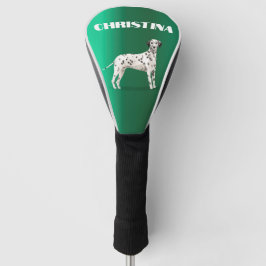 Dalmatische Hondenliefhebber groen persoonlijk Golfheadcover