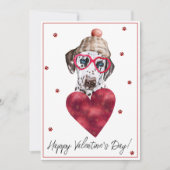 Dalmatische Hondenliefhebber Valentijn Gift Feestdagenkaart (Voorkant)