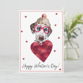 Dalmatische Hondenliefhebber Valentijn Gift Feestdagenkaart (Staand voorkant)