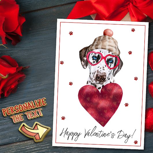 Dalmatische Hondenliefhebber Valentijn Gift Feestdagenkaart