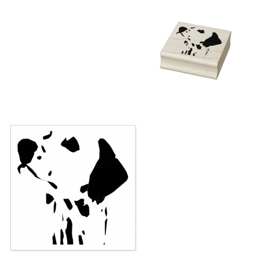 Dalmatische Hondenras Gezichtshoofd Rubberstempel (Gestempeld)