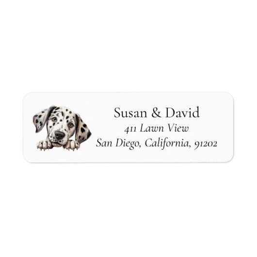 Dalmatische Hondenras Pet Lovers Etiket (Voorkant)