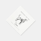 Dalmatische hondenschets Drinken op mij Pet Weddin Servet (Hoek)