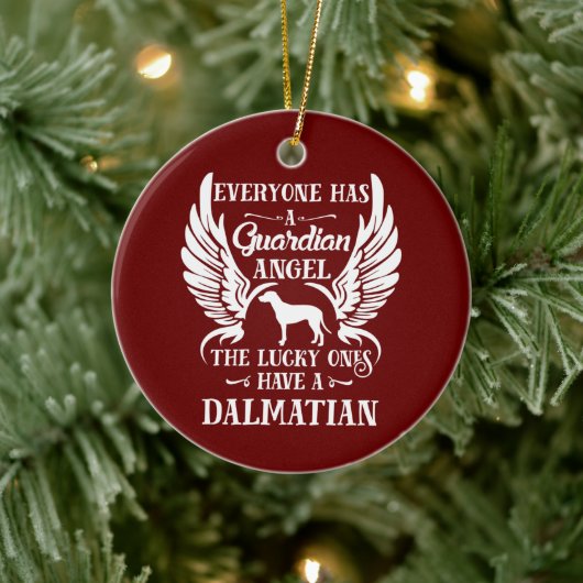 Dalmatische hondenvogel keramisch ornament (Boom)