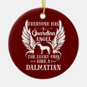 Dalmatische hondenvogel keramisch ornament (Voorkant)