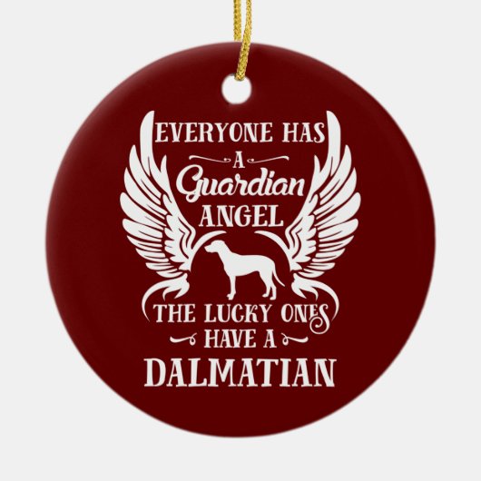 Dalmatische hondenvogel keramisch ornament (Voorkant)