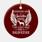 Dalmatische hondenvogel keramisch ornament (Achterkant)