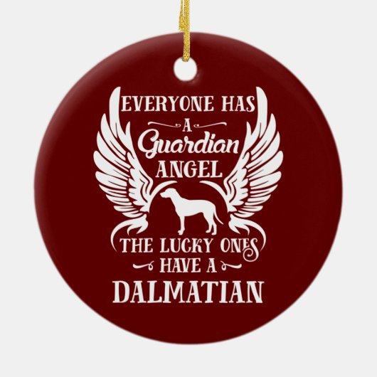 Dalmatische hondenvogel keramisch ornament (Achterkant)