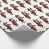 Dalmatische jongen met een Speelgoed-brandwagen Cadeaupapier (Hoek)