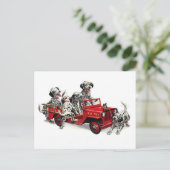 Dalmatische jongen met vuurwapen briefkaart (Staand voorkant)