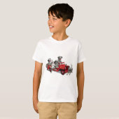 Dalmatische jongen met vuurwapen t-shirt (Voorkant volledig)