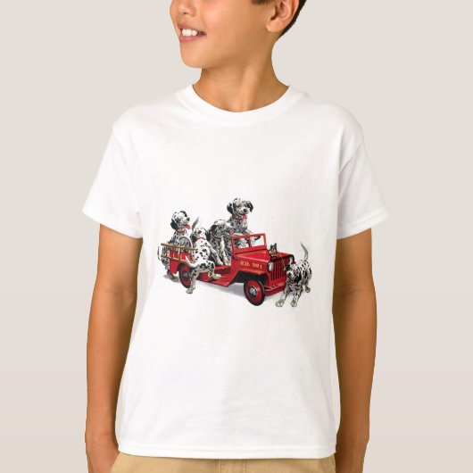 Dalmatische jongen met vuurwapen t-shirt (Voorkant)