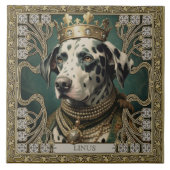 Dalmatische juweel-verfraaide Art Deco gepersonali Tegeltje (Voorkant)