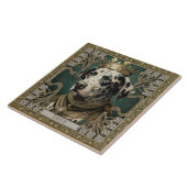 Dalmatische juweel-verfraaide Art Deco gepersonali Tegeltje (Zijkant)