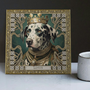 Dalmatische juweel-verfraaide Art Deco gepersonali Tegeltje