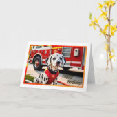 Dalmatische Kaart voor de verjaardag van de hond (Gele Bloem)