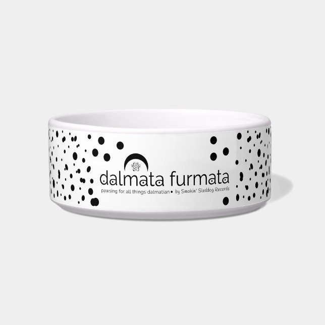 Dalmatische keramische hond Bowl Voerbakje (Voorkant)