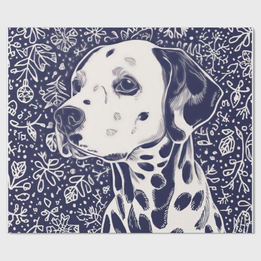 Dalmatische kerst cadeaupapier (Vlak)
